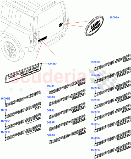 Part Diagram for Land Rover LR130823