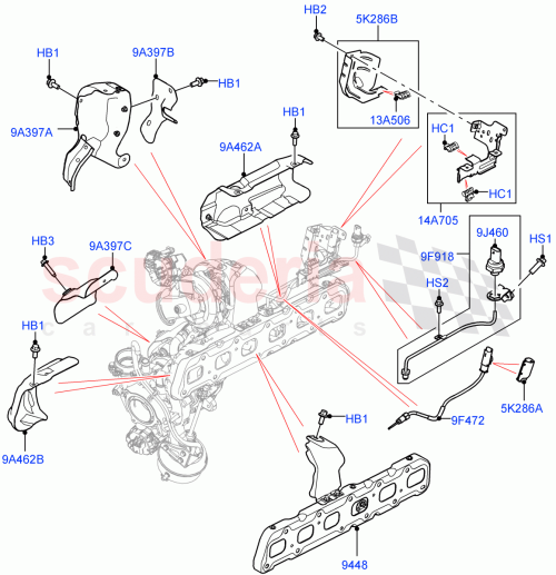 Part Diagram for Land Rover LR125334