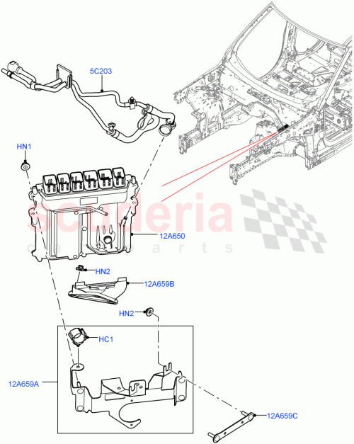 Part Diagram for Land Rover LR128656