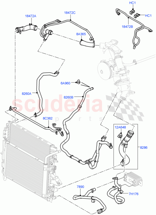 Part Diagram for Land Rover LR018997