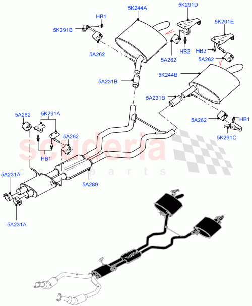 Part Diagram for Land Rover LR105227