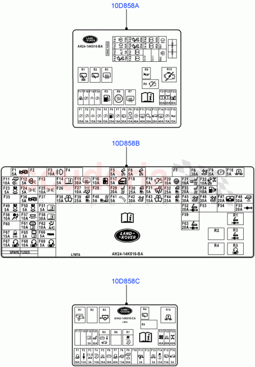 Part Diagram for Land Rover LR012855