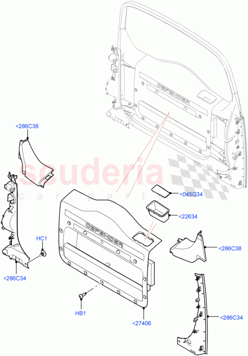 Part Diagram for Land Rover LR130636