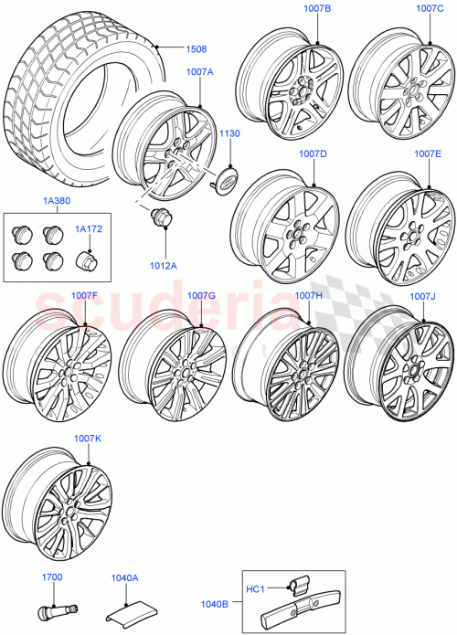 Part Diagram for Land Rover RRG500100