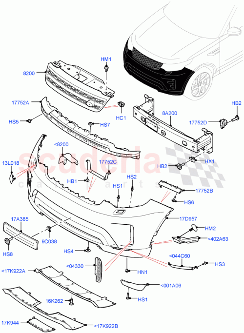 Part Diagram for Land Rover LR143000