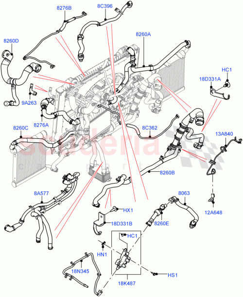 Part Diagram for Land Rover LR091660