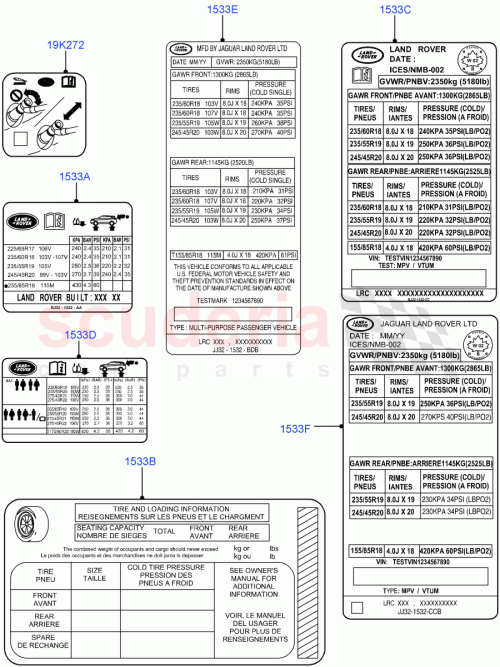Part Diagram for Land Rover LR105115