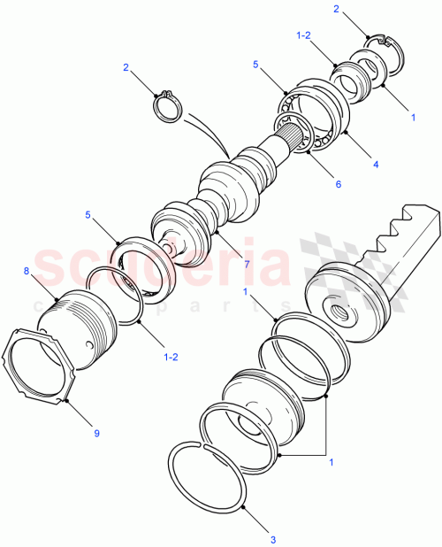 Part Diagram for Land Rover 608000