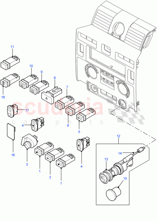 Part Diagram for Land Rover AMR5432