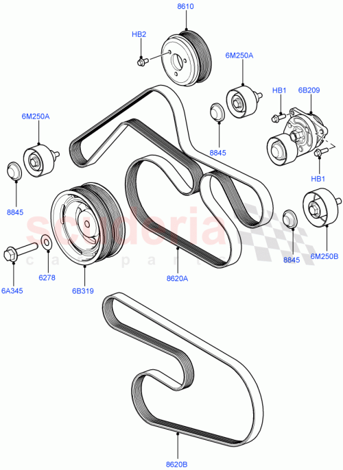 Part Diagram for Land Rover PQH500090