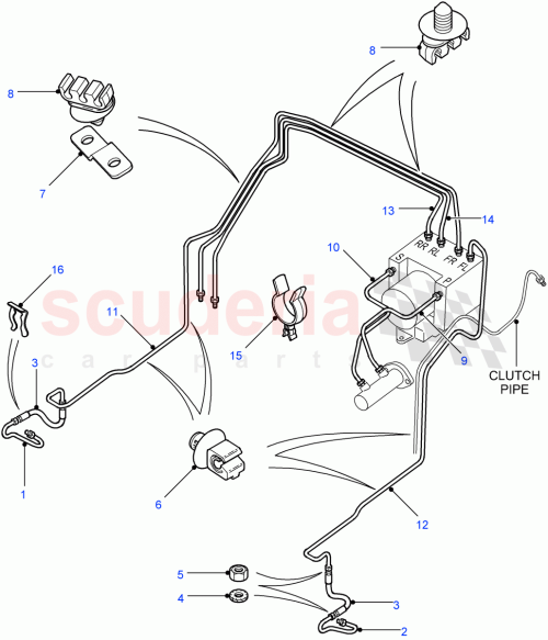 Part Diagram for Land Rover SGB501610