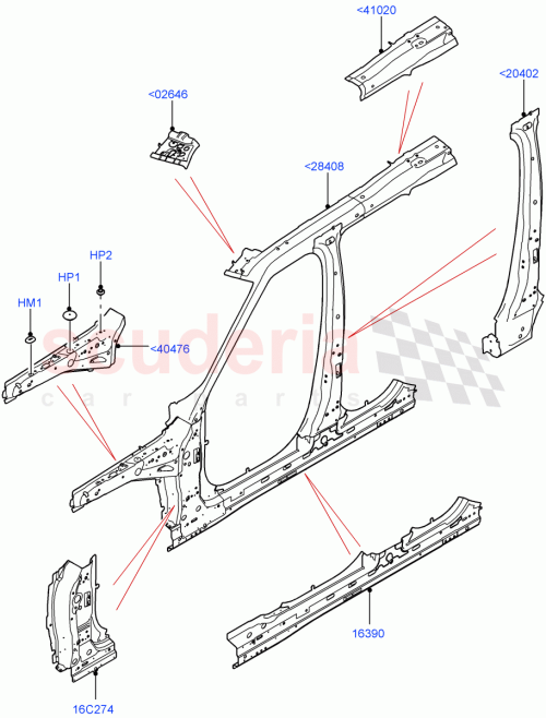 Part Diagram for Land Rover LR146230
