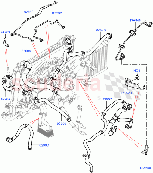 Part Diagram for Land Rover LR091653