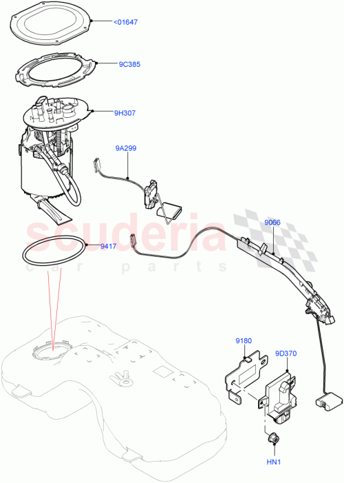 Part Diagram for Land Rover LR127637