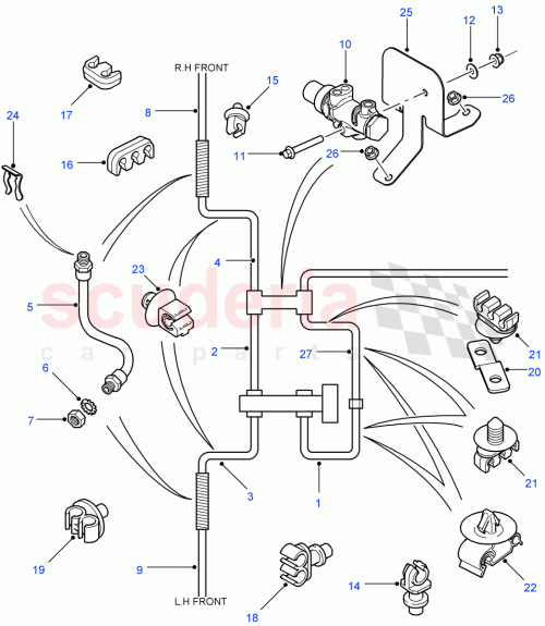 Part Diagram for Land Rover SGB501580