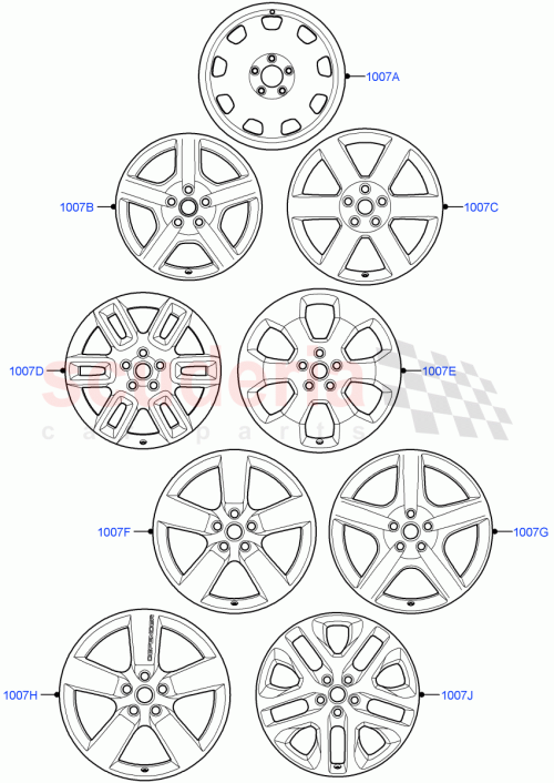 Part Diagram for Land Rover LR129106
