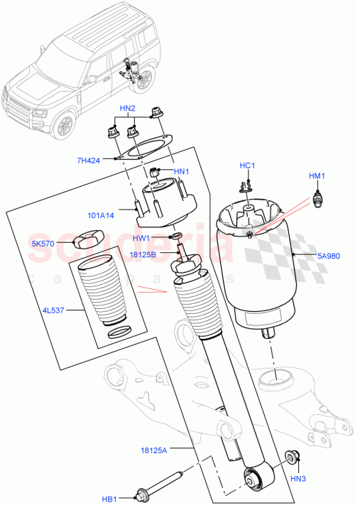 Part Diagram for Land Rover LR161350
