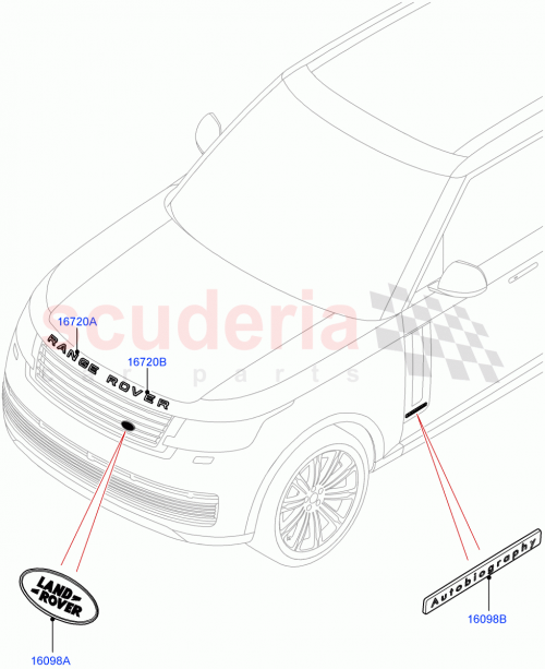 Part Diagram for Land Rover LR167708