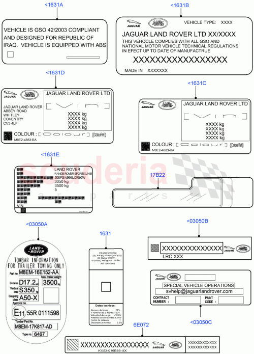 Part Diagram for Land Rover LR170758