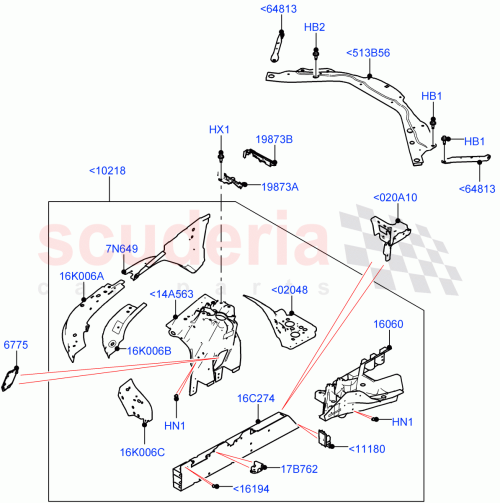 Part Diagram for Land Rover LR153830