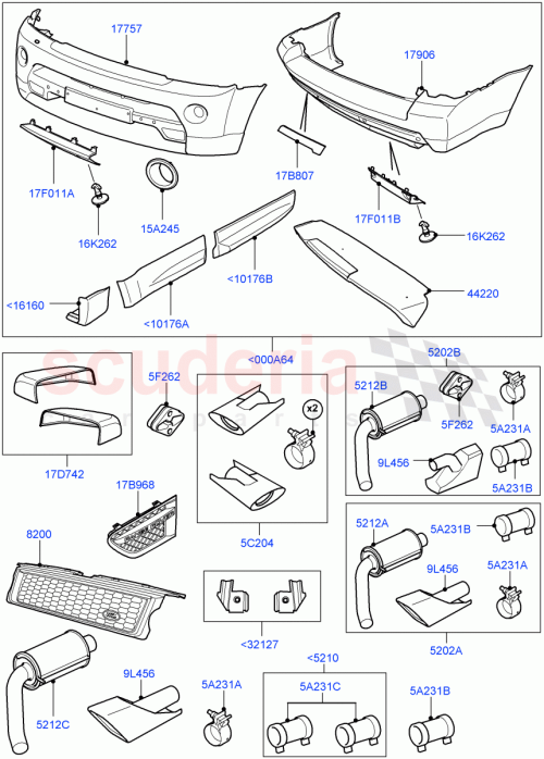 Part Diagram for Land Rover LR019722