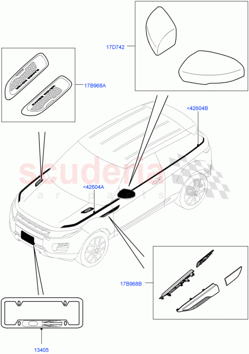Part Diagram for Land Rover VPLVB0249