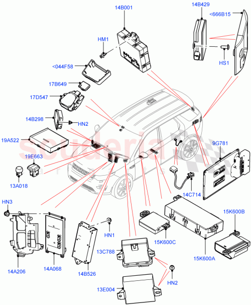 Part Diagram for Land Rover LR059722