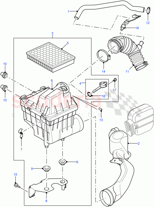 Part Diagram for Land Rover LR031342