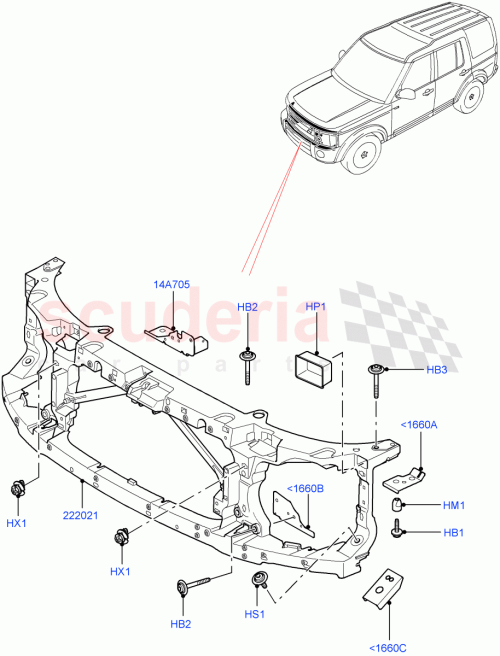 Part Diagram for Land Rover DYG500010